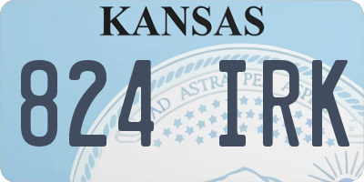 KS license plate 824IRK