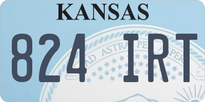 KS license plate 824IRT