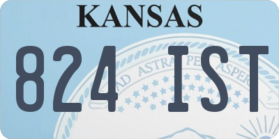 KS license plate 824IST