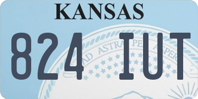 KS license plate 824IUT