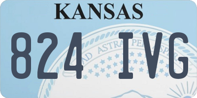 KS license plate 824IVG