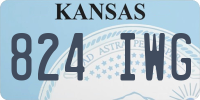 KS license plate 824IWG