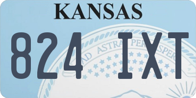 KS license plate 824IXT