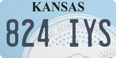 KS license plate 824IYS
