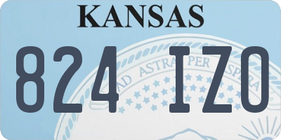 KS license plate 824IZO