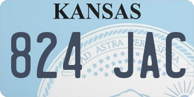 KS license plate 824JAC