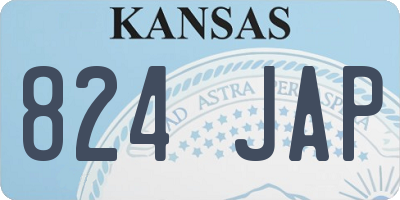 KS license plate 824JAP