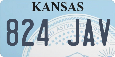 KS license plate 824JAV