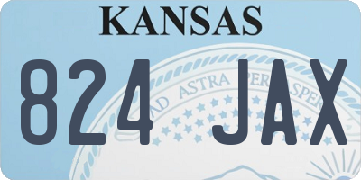 KS license plate 824JAX