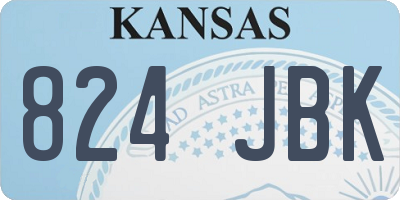 KS license plate 824JBK