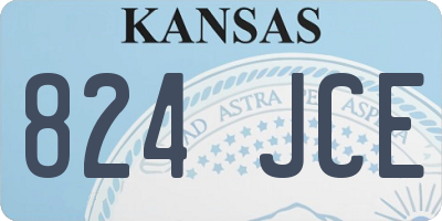 KS license plate 824JCE