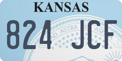 KS license plate 824JCF