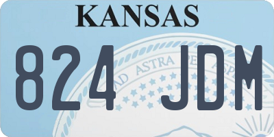 KS license plate 824JDM