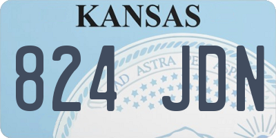 KS license plate 824JDN