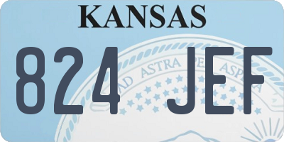 KS license plate 824JEF