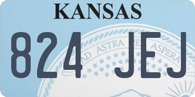 KS license plate 824JEJ