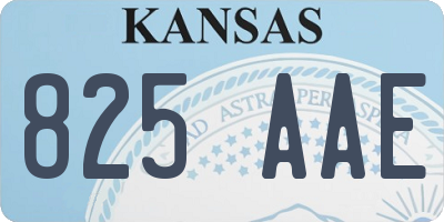 KS license plate 825AAE