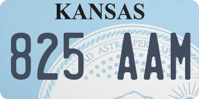 KS license plate 825AAM