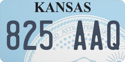 KS license plate 825AAQ