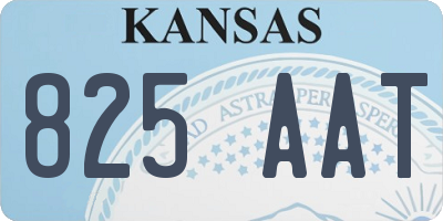 KS license plate 825AAT