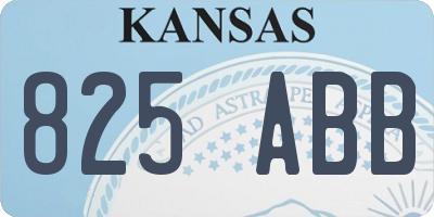 KS license plate 825ABB