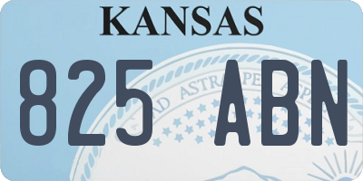 KS license plate 825ABN