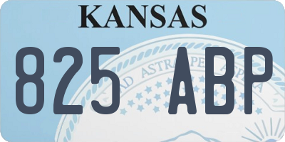 KS license plate 825ABP