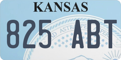 KS license plate 825ABT