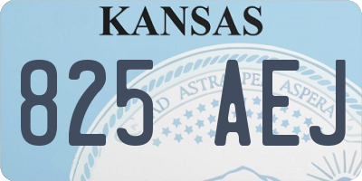 KS license plate 825AEJ