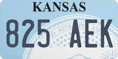 KS license plate 825AEK