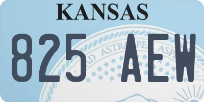 KS license plate 825AEW