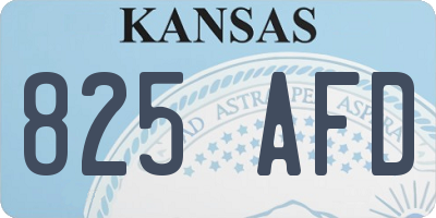 KS license plate 825AFD