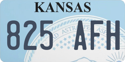 KS license plate 825AFH