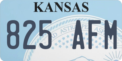 KS license plate 825AFM