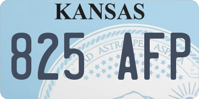 KS license plate 825AFP