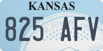 KS license plate 825AFV
