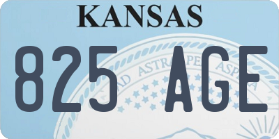 KS license plate 825AGE
