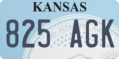 KS license plate 825AGK