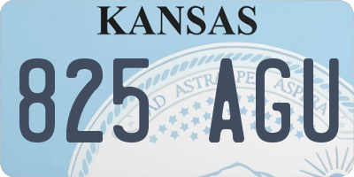 KS license plate 825AGU