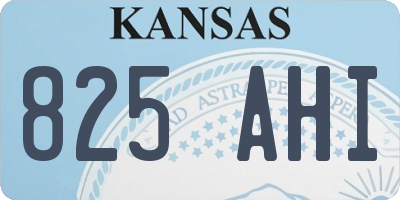 KS license plate 825AHI