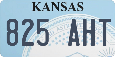 KS license plate 825AHT