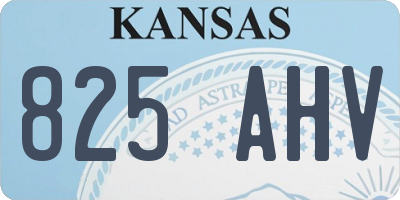 KS license plate 825AHV