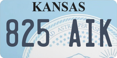 KS license plate 825AIK