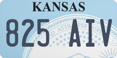 KS license plate 825AIV