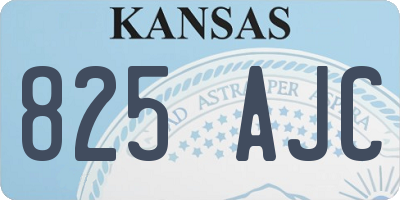 KS license plate 825AJC