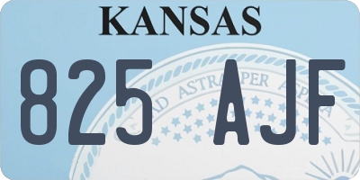 KS license plate 825AJF