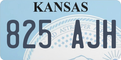 KS license plate 825AJH