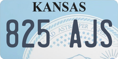 KS license plate 825AJS