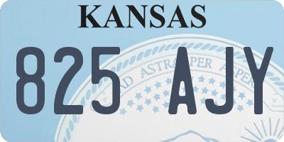 KS license plate 825AJY
