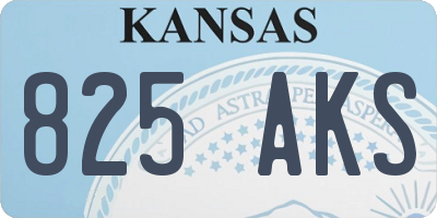 KS license plate 825AKS